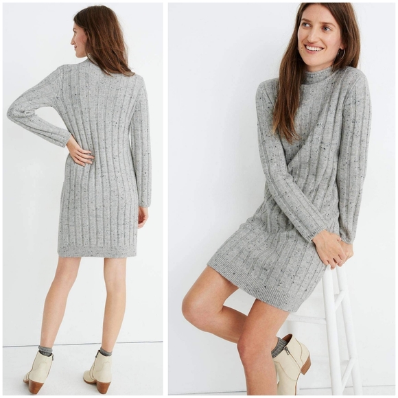 Madewell Dresses & Skirts - Madewell Donegal Rolled Mockneck Sweater Dress